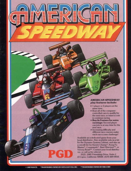 American Speedway (set 1) Arcade Game Cover